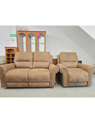 DFS Suede Electric Recliners