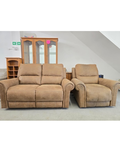 DFS Suede Electric Recliners