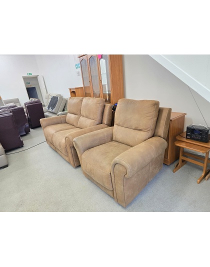 DFS Suede Electric Recliners