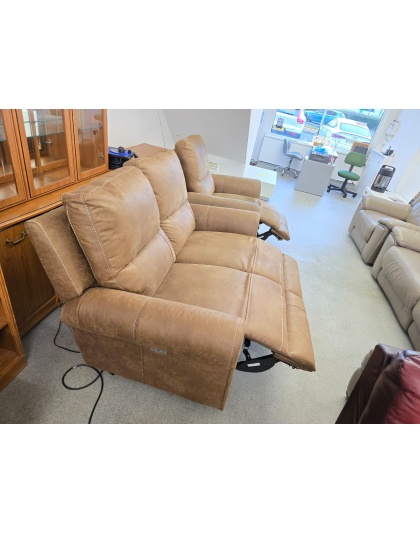 DFS Suede Electric Recliners