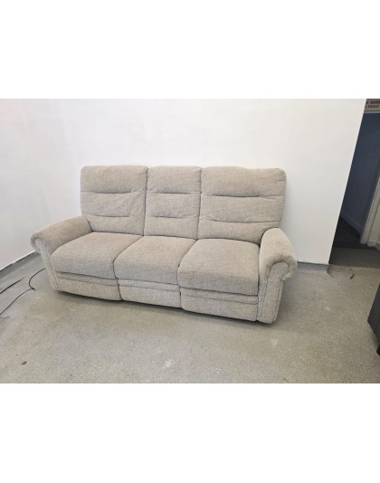 Fabric Three Seater Electric Recliner