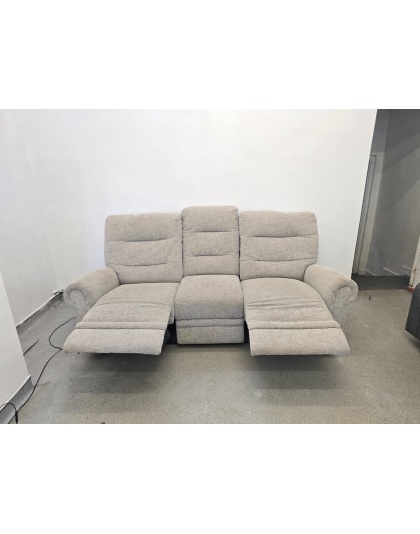 Fabric Three Seater Electric Recliner