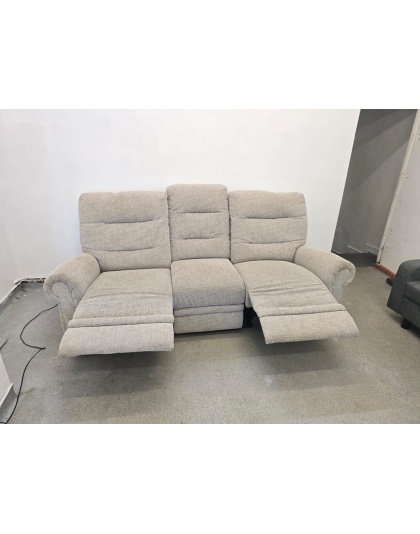 Fabric Three Seater Electric Recliner