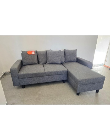 SCS Grey Fabric R Side Corner Sofa