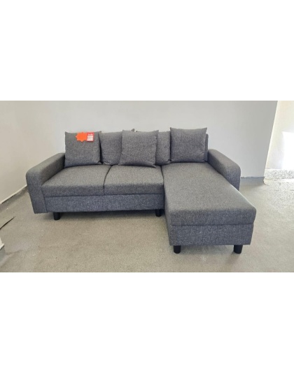 SCS Grey Fabric R Side Corner Sofa