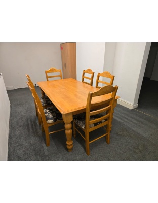 Dining Table with Six Chairs