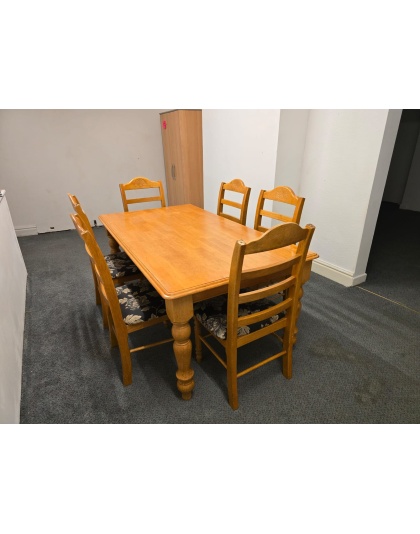 Dining Table with Six Chairs