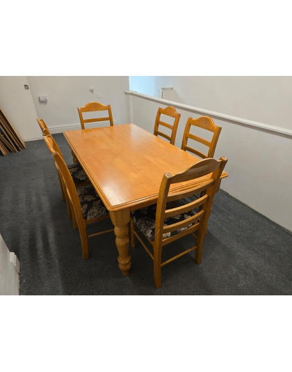 Dining Table with Six Chairs