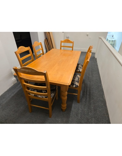 Dining Table with Six Chairs