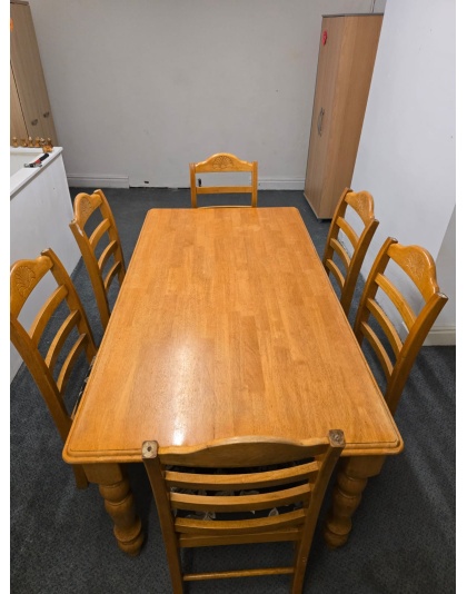 Dining Table with Six Chairs