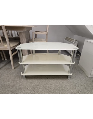 Cream Glass TV Stand