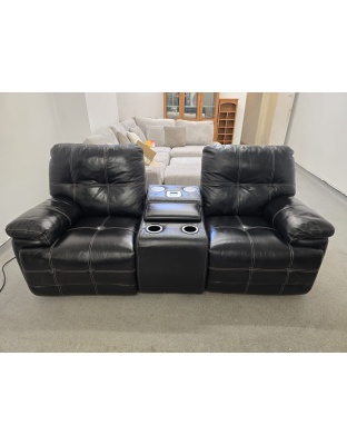 DFS Two Seater Leather Electric Cinema Recliner