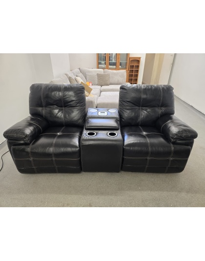 DFS Two Seater Leather Electric Cinema Recliner