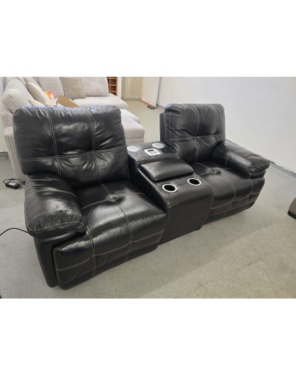 DFS Two Seater Leather Electric Cinema Recliner