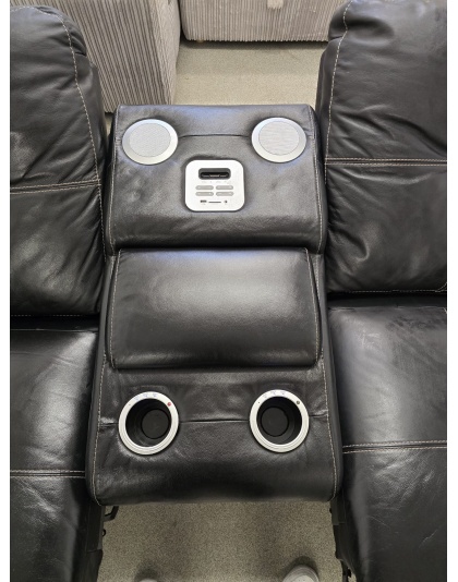 DFS Two Seater Leather Electric Cinema Recliner