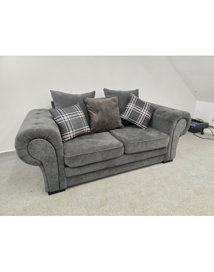 Verona Grey Fabric Two Seater